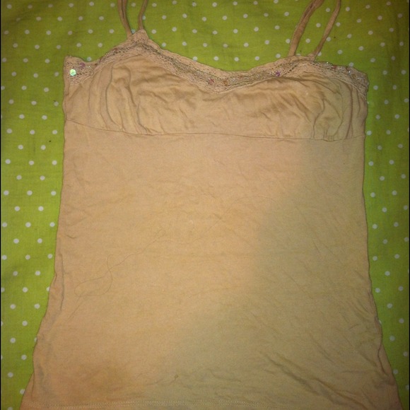⚠⚠reduced⚠⚠Light brown beaded tank top
