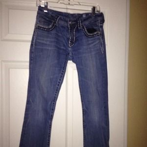 Miss Me jeans. Size 29. Angel wing pocket design