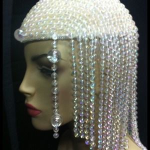 Beaded headdress that looks like bubbles!