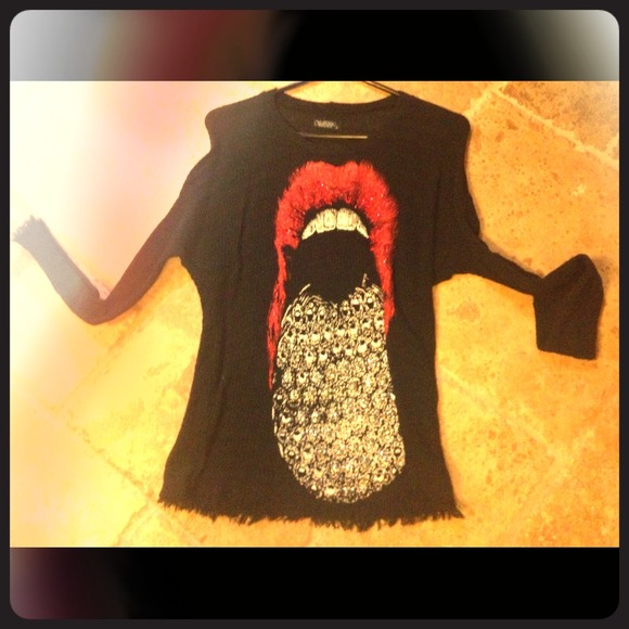 AMAZING Rolling Stones-inspired designer top.