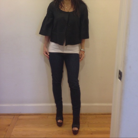 Banana Republic linen black cropped jacket - Picture 4 of 4