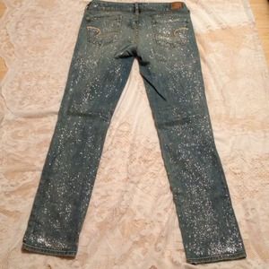 American Eagle stretch jeans sparkle