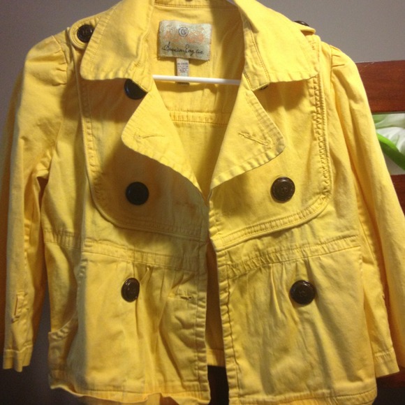 waist length jacket yellow