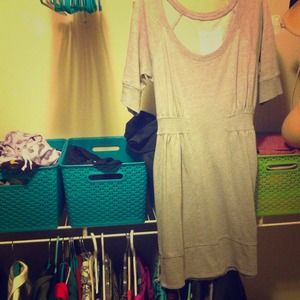 Grey sweatshirt dress