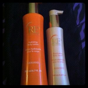 Set of two Arbonne RE9 gels and lotions