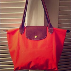 *Sold* Longchamp Le Pliage Medium Tote - Orange
