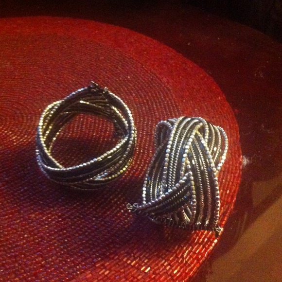 Bracelet black and silver  set of two