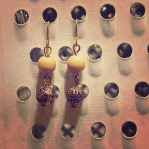 Gold drop earrings