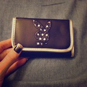 Black & Silver Playboy wallet