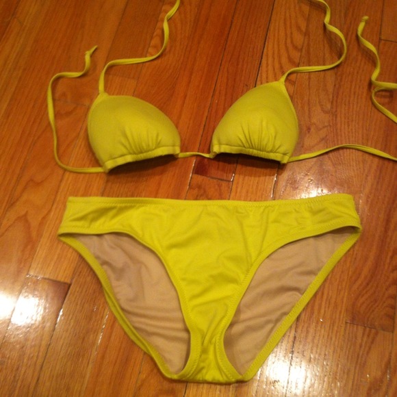 sold in bundle. J. Crew bikini in yellow.