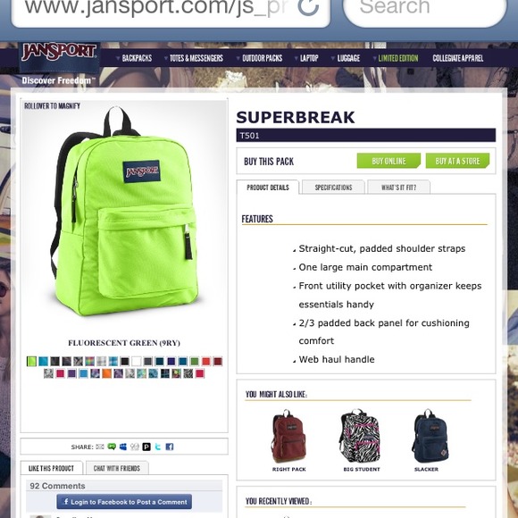 New jansport backpack