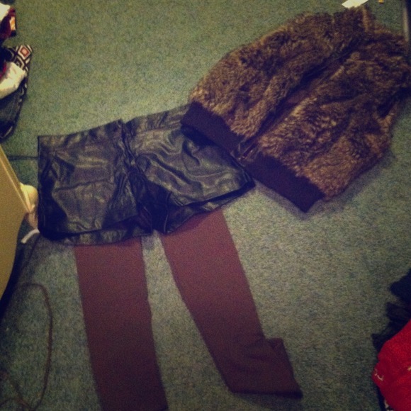 🔴ON HOLD! 🔴leather shorts! never been worn!