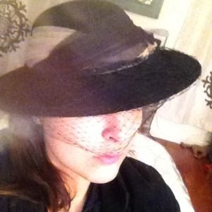 Vintage tulle and net hat