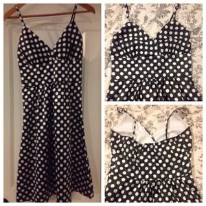 Black & white polka dot dress, size medium