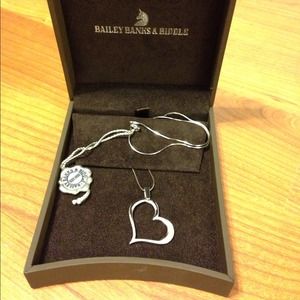 Bailey Banks and Biddle SS Heart Necklace
