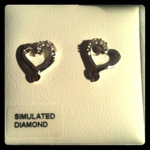 Simulated diamond earrings