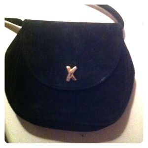 1980's Mini Paloma Picasso Suede structured bag