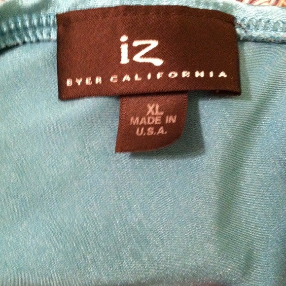 Turquoise silk-feel tank w/braided straps - Picture 4 of 4