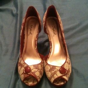 6.5 red wedge from Shoedazzle