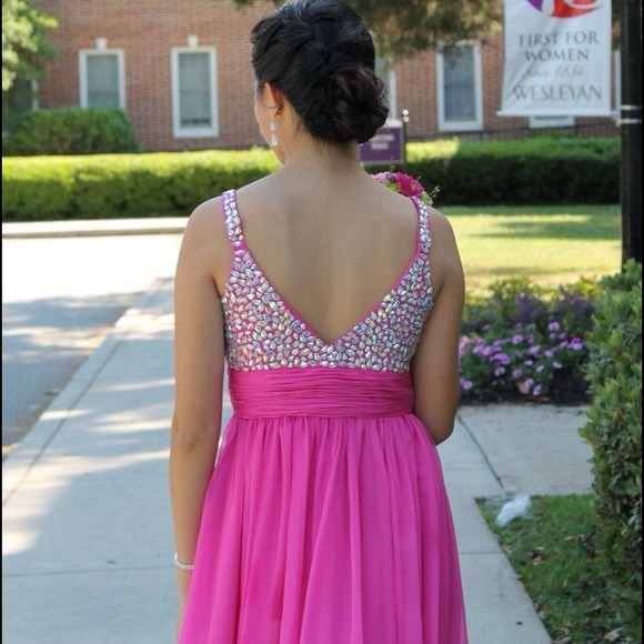 Pink sequin PROM DRESS!! - Picture 3 of 4