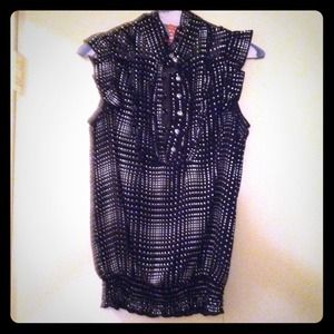 Very pretty black n silver blouse