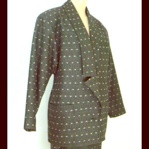 Versace 90s Wool Suit/ Blazer/ Pencil Skirt