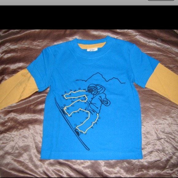 Mini Boden Snowboarder Longsleeve Shirt 2-3