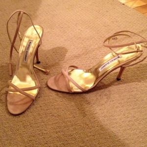 Manolo Blahnik blush colored heels