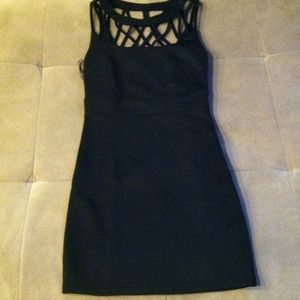 🔴SOLD🔴Black fitted polyester dress