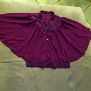 🔶BUNDLED🔶Bat winged chiffon shirt