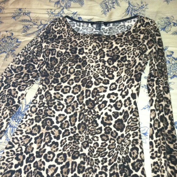 Cheetah print fitted dress