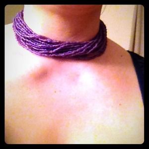 Purple beaded necklace