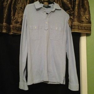 Polo Ralph Lauren light blue long sleeve shirt.