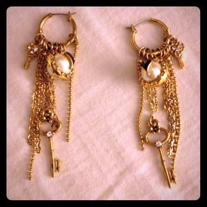 {Betsey Johnson charm drop earrings}