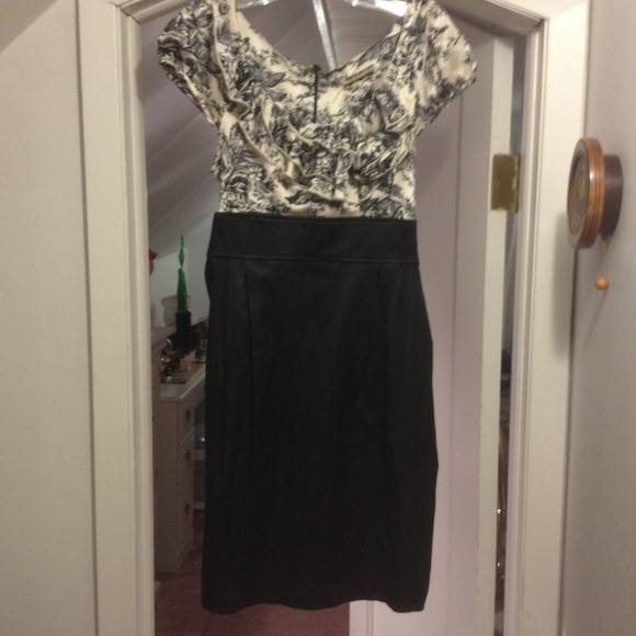 Black bottom dress with top floral design