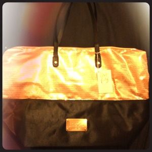 Gold and black NINE WEST "love fury" tote-bag(: