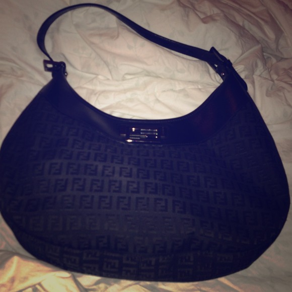 Fendi black Zucchino handbag