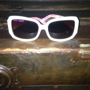 Reserved- White Betsey Johnson sunglasses
