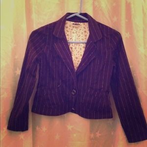 Young Girls Brown Blazer w/Pink Stripes!!!
