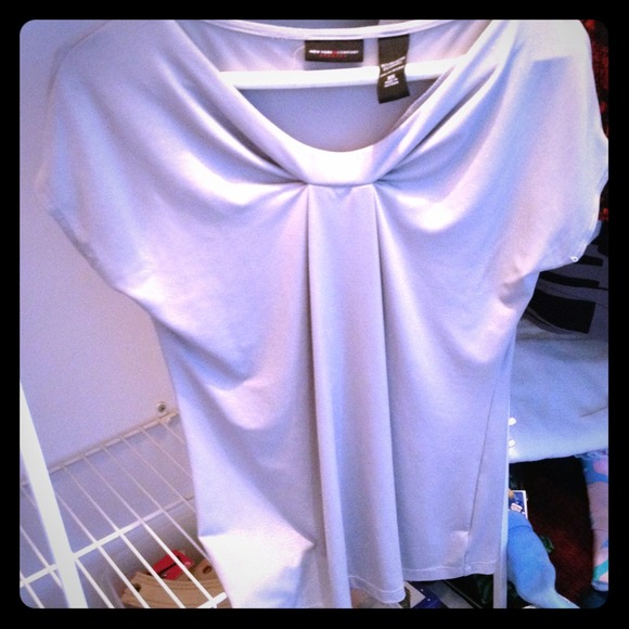 Shimmery silver top