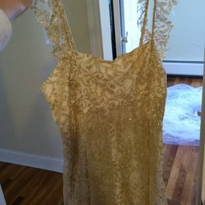 Flash sale Cream w. gold lace beautiful Nordstrom