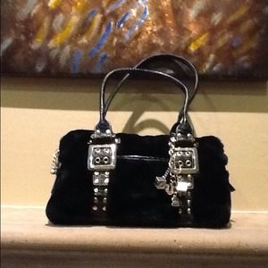 Black Faux Fur Purse