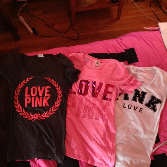 3 Victoria Secret Pink Shirts! RESERVED