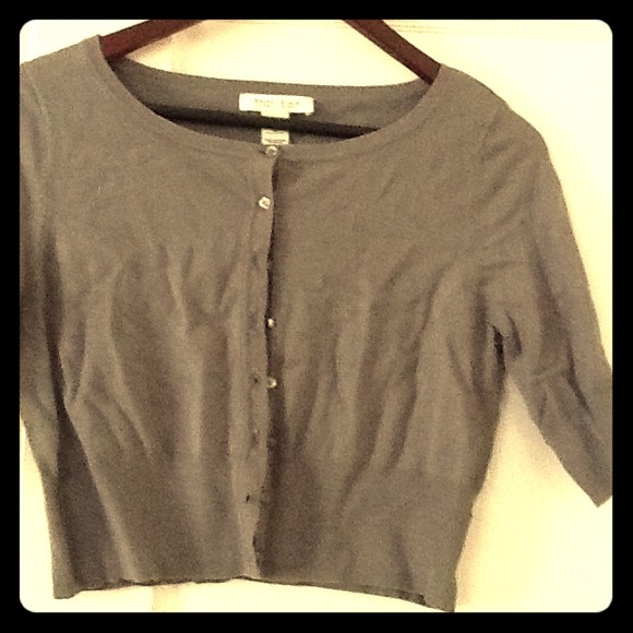White House Black Market grey shrug sweater