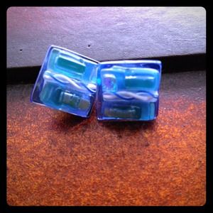 Handmade glass earrings from Cape Ann jeweler.