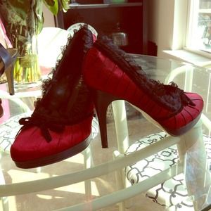Sexy Red Satin Heel