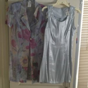 Blue dress with matching jacket