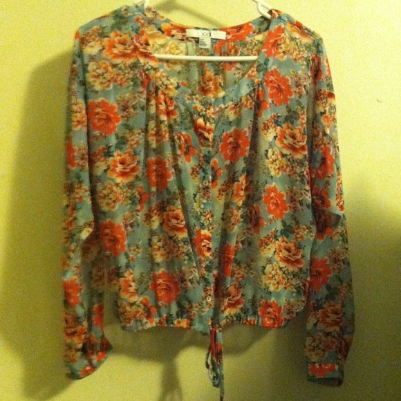 Flowery top.