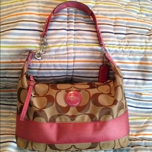 Coach Purse w/ Pink Stripe