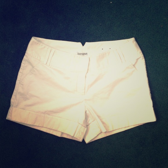 White Express shorts